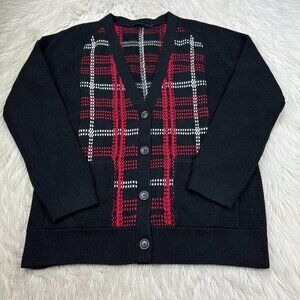 Pendleton V-Neck Oversized Button Front Cardigan